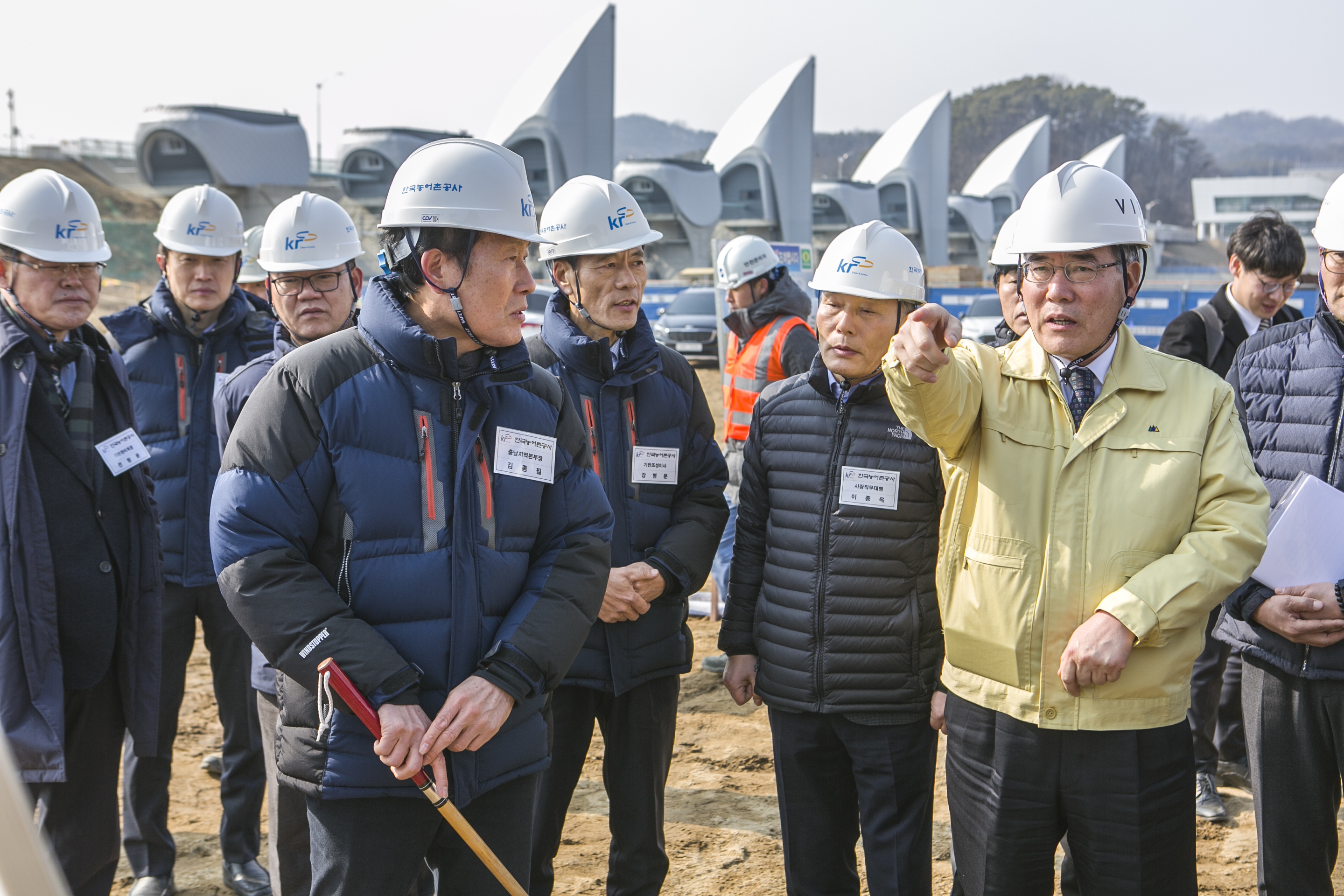 농림부 이개호 장관, 예당저수지 공사현장 안전관리 점검